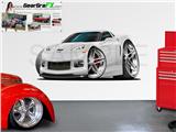 Corvette ZR1 2009 84 inch White Wall Skin Graphic