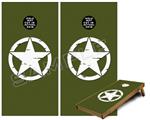 Cornhole Game Board Vinyl Skin Wrap Kit - Premium Laminated - Distressed Army Star fits 24x48 game boards (GAMEBOARDS NOT INCLUDED)