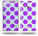 Kearas Polka Dots Purple And Blue - Decal Style Skin (fits Nokia Lumia 928)