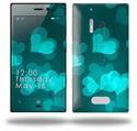 Bokeh Hearts Neon Teal - Decal Style Skin (fits Nokia Lumia 928)