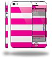 Psycho Stripes Hot Pink and White - Decal Style Vinyl Skin (fits Apple Original iPhone 5, NOT the iPhone 5C or 5S)
