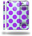 Kearas Polka Dots Purple And Blue - Decal Style Vinyl Skin (fits Apple Original iPhone 5, NOT the iPhone 5C or 5S)
