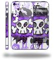 Cartoon Skull Purple - Decal Style Vinyl Skin (fits Apple Original iPhone 5, NOT the iPhone 5C or 5S)