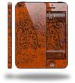 Folder Doodles Burnt Orange - Decal Style Vinyl Skin (fits Apple Original iPhone 5, NOT the iPhone 5C or 5S)