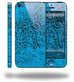 Folder Doodles Blue Medium - Decal Style Vinyl Skin (fits Apple Original iPhone 5, NOT the iPhone 5C or 5S)