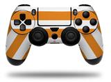 WraptorSkinz Skin compatible with Sony PS4 Dualshock Controller PlayStation 4 Original Slim and Pro Psycho Stripes Orange and White (CONTROLLER NOT INCLUDED)