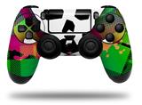 WraptorSkinz Skin compatible with Sony PS4 Dualshock Controller PlayStation 4 Original Slim and Pro Rainbow Plaid Skull (CONTROLLER NOT INCLUDED)