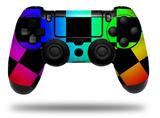 WraptorSkinz Skin compatible with Sony PS4 Dualshock Controller PlayStation 4 Original Slim and Pro Rainbow Checkerboard (CONTROLLER NOT INCLUDED)