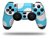 WraptorSkinz Skin compatible with Sony PS4 Dualshock Controller PlayStation 4 Original Slim and Pro Kearas Polka Dots White And Blue (CONTROLLER NOT INCLUDED)