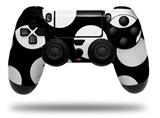 WraptorSkinz Skin compatible with Sony PS4 Dualshock Controller PlayStation 4 Original Slim and Pro Kearas Polka Dots White On Black (CONTROLLER NOT INCLUDED)