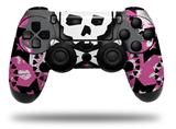 WraptorSkinz Skin compatible with Sony PS4 Dualshock Controller PlayStation 4 Original Slim and Pro Pink Bow Skull (CONTROLLER NOT INCLUDED)