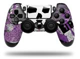 WraptorSkinz Skin compatible with Sony PS4 Dualshock Controller PlayStation 4 Original Slim and Pro Princess Skull Purple (CONTROLLER NOT INCLUDED)
