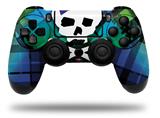 WraptorSkinz Skin compatible with Sony PS4 Dualshock Controller PlayStation 4 Original Slim and Pro Rainbow Plaid Skull (CONTROLLER NOT INCLUDED)