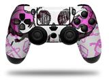 WraptorSkinz Skin compatible with Sony PS4 Dualshock Controller PlayStation 4 Original Slim and Pro Cartoon Skull Pink (CONTROLLER NOT INCLUDED)