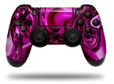 WraptorSkinz Skin compatible with Sony PS4 Dualshock Controller PlayStation 4 Original Slim and Pro Liquid Metal Chrome Hot Pink Fuchsia (CONTROLLER NOT INCLUDED)