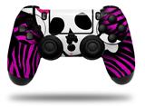 WraptorSkinz Skin compatible with Sony PS4 Dualshock Controller PlayStation 4 Original Slim and Pro Pink Zebra Skull (CONTROLLER NOT INCLUDED)