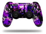 WraptorSkinz Skin compatible with Sony PS4 Dualshock Controller PlayStation 4 Original Slim and Pro Purple Graffiti (CONTROLLER NOT INCLUDED)