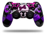WraptorSkinz Skin compatible with Sony PS4 Dualshock Controller PlayStation 4 Original Slim and Pro Butterfly Skull (CONTROLLER NOT INCLUDED)