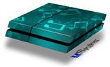 Vinyl Decal Skin Wrap compatible with Sony PlayStation 4 Original Console Bokeh Music Neon Teal (PS4 NOT INCLUDED)