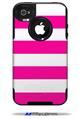 Psycho Stripes Hot Pink and White - Decal Style Vinyl Skin fits Otterbox Commuter iPhone4/4s Case (CASE SOLD SEPARATELY)