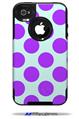 Kearas Polka Dots Purple And Blue - Decal Style Vinyl Skin fits Otterbox Commuter iPhone4/4s Case (CASE SOLD SEPARATELY)