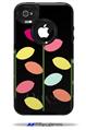 Plain Leaves On Black - Decal Style Vinyl Skin fits Otterbox Commuter iPhone4/4s Case (CASE SOLD SEPARATELY)