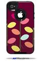 Plain Leaves On Burgundy - Decal Style Vinyl Skin fits Otterbox Commuter iPhone4/4s Case (CASE SOLD SEPARATELY)