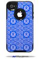 Gothic Punk Pattern Blue - Decal Style Vinyl Skin fits Otterbox Commuter iPhone4/4s Case (CASE SOLD SEPARATELY)