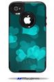 Bokeh Hearts Neon Teal - Decal Style Vinyl Skin fits Otterbox Commuter iPhone4/4s Case (CASE SOLD SEPARATELY)