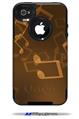 Bokeh Music Orange - Decal Style Vinyl Skin fits Otterbox Commuter iPhone4/4s Case (CASE SOLD SEPARATELY)