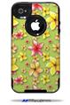 Beach Flowers Sage Green - Decal Style Vinyl Skin fits Otterbox Commuter iPhone4/4s Case (CASE SOLD SEPARATELY)
