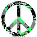 SceneKid Green - Peace Sign Car Window Decal 6 x 6 inches