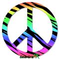 Tiger Rainbow - Peace Sign Car Window Decal 6 x 6 inches