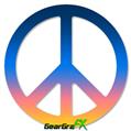 Smooth Fades Sunset - Peace Sign Car Window Decal 6 x 6 inches