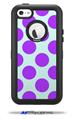 Kearas Polka Dots Purple And Blue - Decal Style Vinyl Skin fits Otterbox Defender iPhone 5C Case (CASE SOLD SEPARATELY)