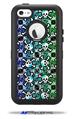 Splatter Girly Skull Rainbow - Decal Style Vinyl Skin fits Otterbox Defender iPhone 5C Case (CASE SOLD SEPARATELY)