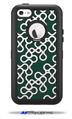 Locknodes 03 Hunter Green - Decal Style Vinyl Skin fits Otterbox Defender iPhone 5C Case (CASE SOLD SEPARATELY)