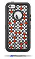 Locknodes 05 Red - Decal Style Vinyl Skin fits Otterbox Defender iPhone 5C Case (CASE SOLD SEPARATELY)