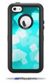 Bokeh Squared Neon Teal - Decal Style Vinyl Skin fits Otterbox Defender iPhone 5C Case (CASE SOLD SEPARATELY)