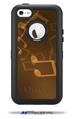 Bokeh Music Orange - Decal Style Vinyl Skin fits Otterbox Defender iPhone 5C Case (CASE SOLD SEPARATELY)