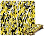 Cornhole Game Board Vinyl Skin Wrap Kit - WraptorCamo Digital Camo Yellow fits 24x48 game boards (GAMEBOARDS NOT INCLUDED)