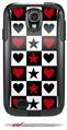 Hearts and Stars Red - Decal Style Vinyl Skin fits Otterbox Commuter Case for Samsung Galaxy S4 (CASE SOLD SEPARATELY)