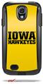 Iowa Hawkeyes 01 Black on Gold - Decal Style Vinyl Skin fits Otterbox Commuter Case for Samsung Galaxy S4 (CASE SOLD SEPARATELY)