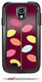 Plain Leaves On Burgundy - Decal Style Vinyl Skin fits Otterbox Commuter Case for Samsung Galaxy S4 (CASE SOLD SEPARATELY)