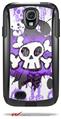Cartoon Skull Purple - Decal Style Vinyl Skin fits Otterbox Commuter Case for Samsung Galaxy S4 (CASE SOLD SEPARATELY)