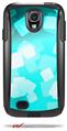 Bokeh Squared Neon Teal - Decal Style Vinyl Skin fits Otterbox Commuter Case for Samsung Galaxy S4 (CASE SOLD SEPARATELY)