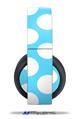 Vinyl Decal Skin Wrap compatible with Original Sony PlayStation 4 Gold Wireless Headphones Kearas Polka Dots White And Blue (PS4 HEADPHONES  NOT INCLUDED)