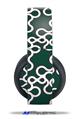 Vinyl Decal Skin Wrap compatible with Original Sony PlayStation 4 Gold Wireless Headphones Locknodes 03 Hunter Green (PS4 HEADPHONES  NOT INCLUDED)