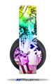 Vinyl Decal Skin Wrap compatible with Original Sony PlayStation 4 Gold Wireless Headphones Scene Kid Sketches Rainbow (PS4 HEADPHONES  NOT INCLUDED)