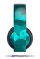 Vinyl Decal Skin Wrap compatible with Original Sony PlayStation 4 Gold Wireless Headphones Bokeh Hearts Neon Teal (PS4 HEADPHONES  NOT INCLUDED)